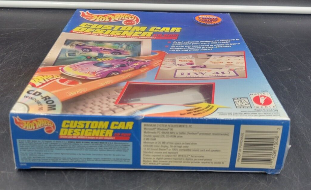 1997 Mattel HOT WHEELS Custom Car Designer CD-ROM *NEW, SEALED*