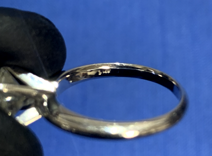 14KT White Gold Lady's Custom Made Solitaire Engagement Ring with Appraisal