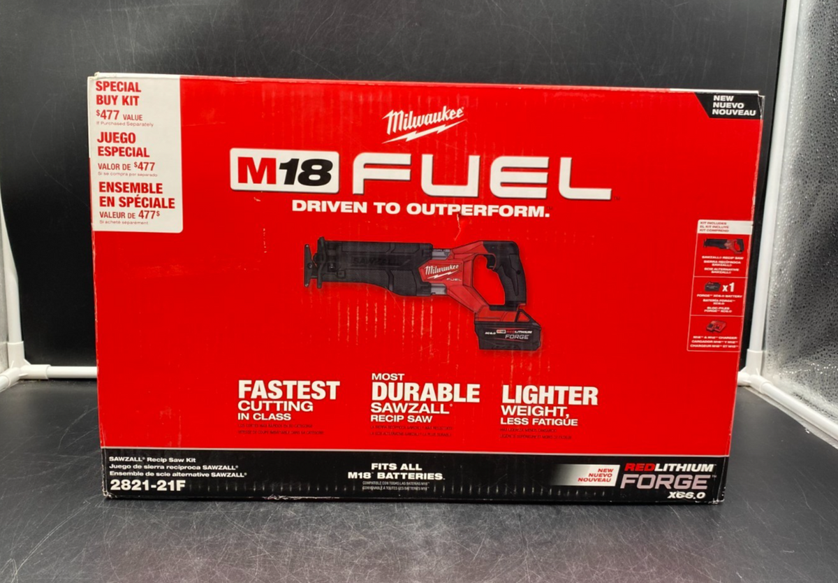 Milwaukee 2821-21F M18 Fuel Sawzall Reciprocating Saw Kit - NEW
