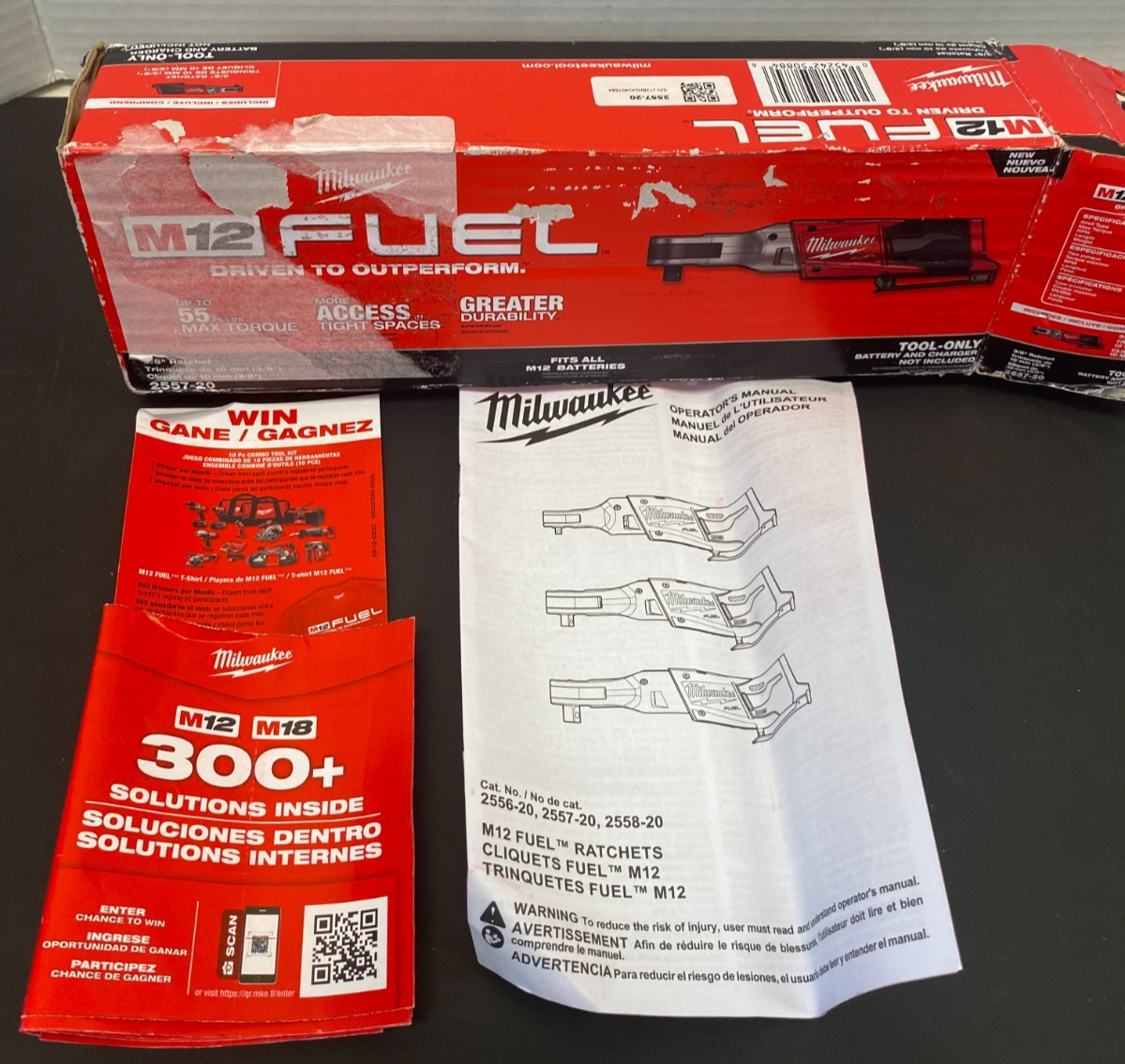 MILWAUKEE M12 FUEL 3/8" RATCHET 2557-20 *OPEN BOX, NEW, SEE PICS*