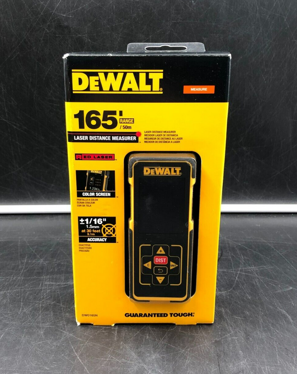 DeWalt DW0165N 165'(ft)/50m Red Laser Distance Measurer - BRAND NEW~~
