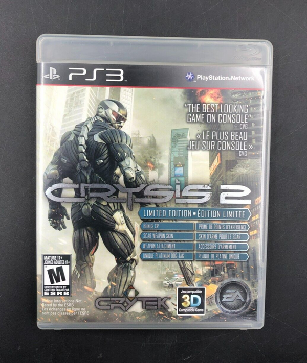 Crysis 2 - Limited Edition (PlayStation 3, PS3) w/ Manual