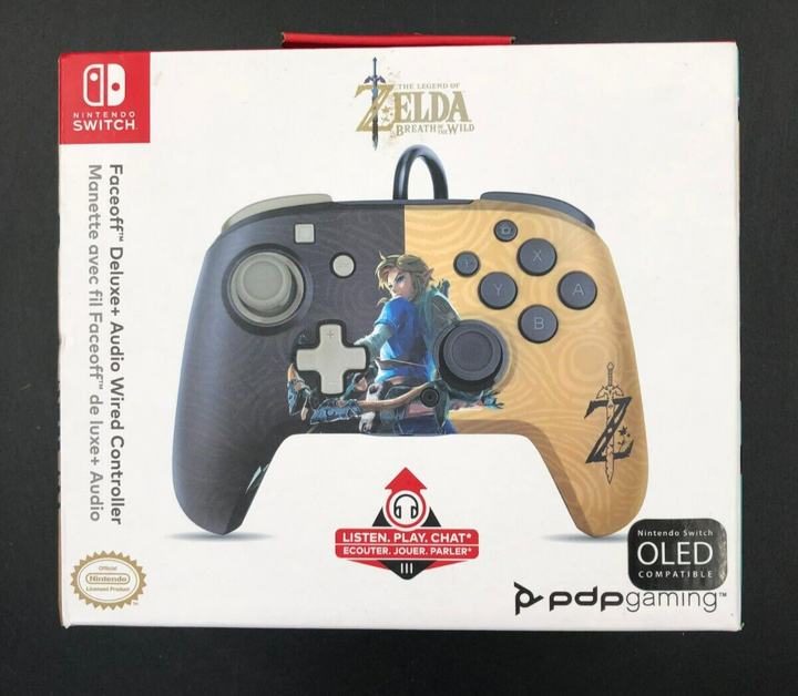 Nintendo Switch Faceoff Wired Controller - Zelda BOTW - NEW