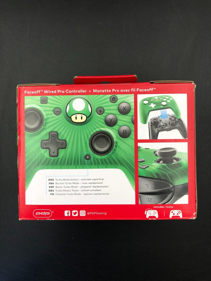 Nintendo Switch Wired Pro Controller - 1-Up Mushroom - NEW