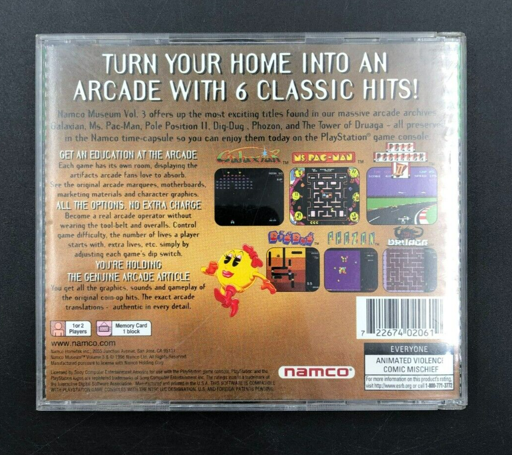 Namco Museum Vol. 3 Sony PlayStation 1