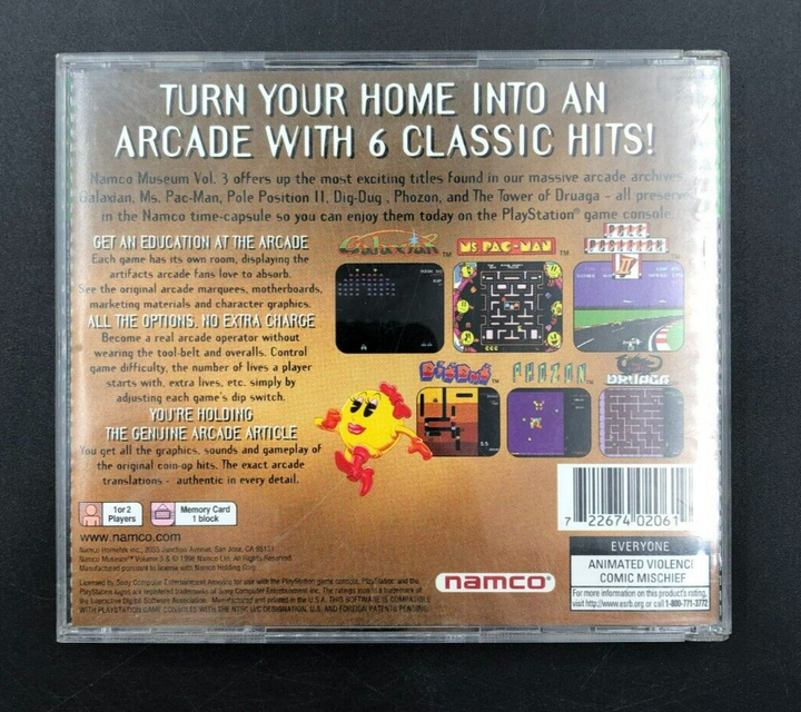 Namco Museum Vol. 3 Sony PlayStation 1