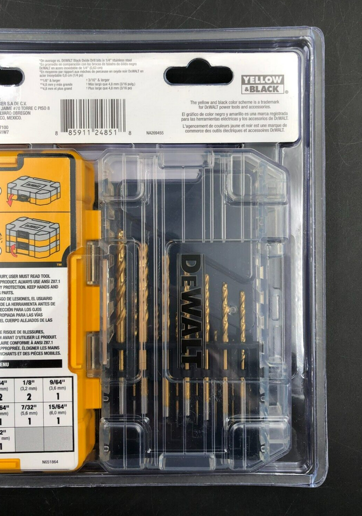 DeWalt (DW1342) 21 pc. Titanium Nitride Coated Drill Bit Set - BRAND NEW~~