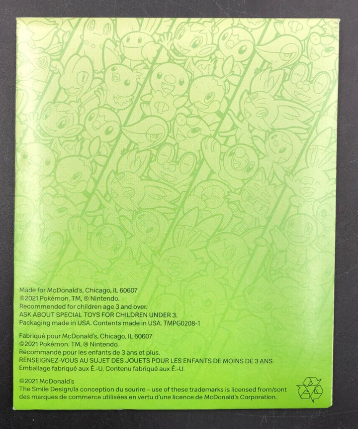 2021 POKEMON 25th Anniversary McDonald's Happy Meal Booster Pack Toy 9 *NEW*