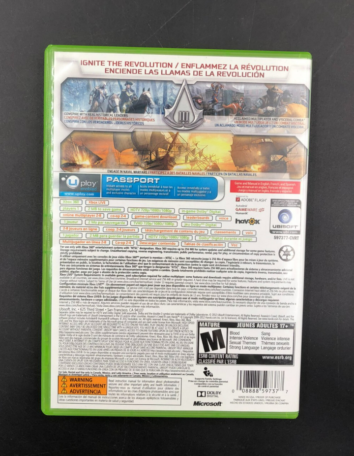 Assassin's Creed III - Signature Edition (Microsoft XBOX 360) w/ Manual + Insert