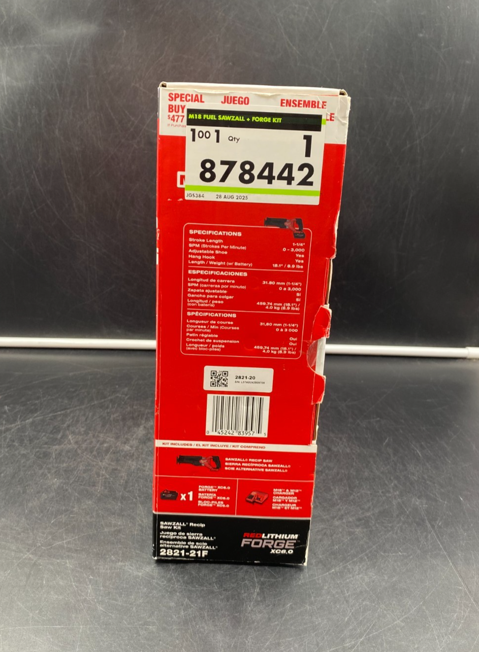 Milwaukee 2821-21F M18 Fuel Sawzall Reciprocating Saw Kit - NEW