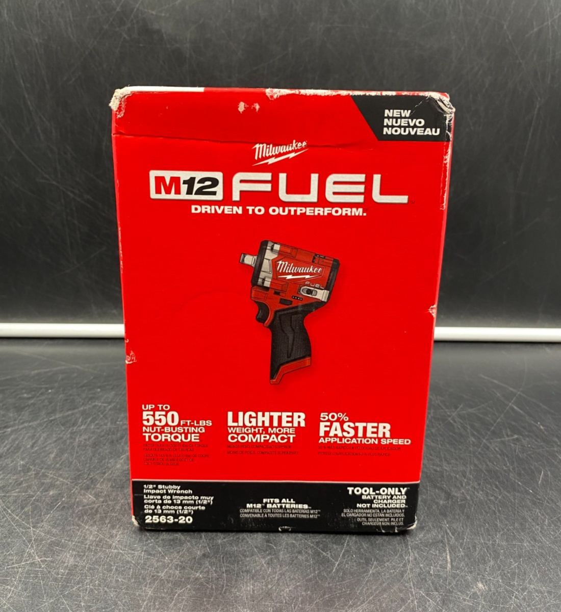 Milwaukee 2563-20 M12 Fuel 1/2" Stubby Impact Wrench (Tool-Only) - NEW