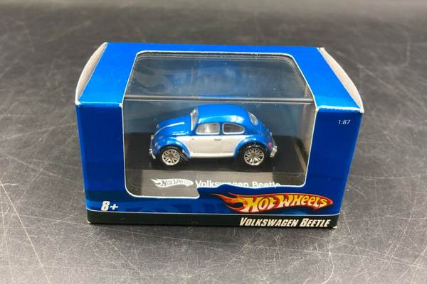 2007 Hot Wheels 1:87 Scale Volkswagen Beetle Blue Diecast Car - NEW