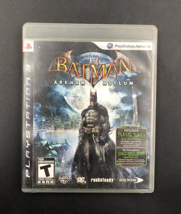 Batman: Arkham Asylum (PlayStation 3, PS3) w/ EN/FR Manuals - Greatest Hits Disc