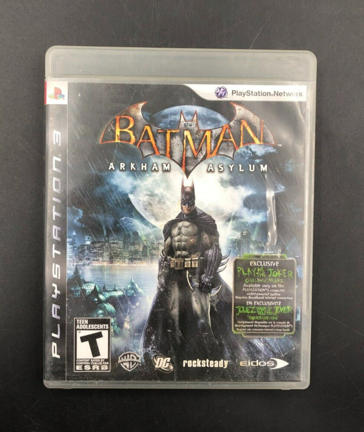 Batman: Arkham Asylum (PlayStation 3, PS3) w/ EN/FR Manuals - Greatest Hits Disc