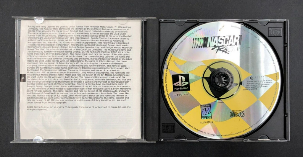 Nascar Racing Sony PlayStation 1 (Not Original Case)