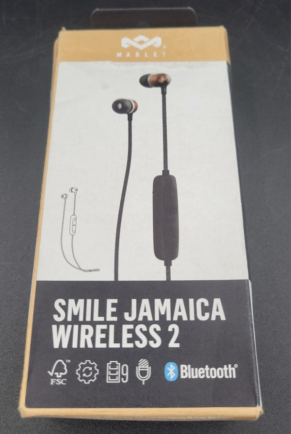 MARLEY BT Smile Jamaica Wireless 2 Headphones (Black) * BRAND NEW*