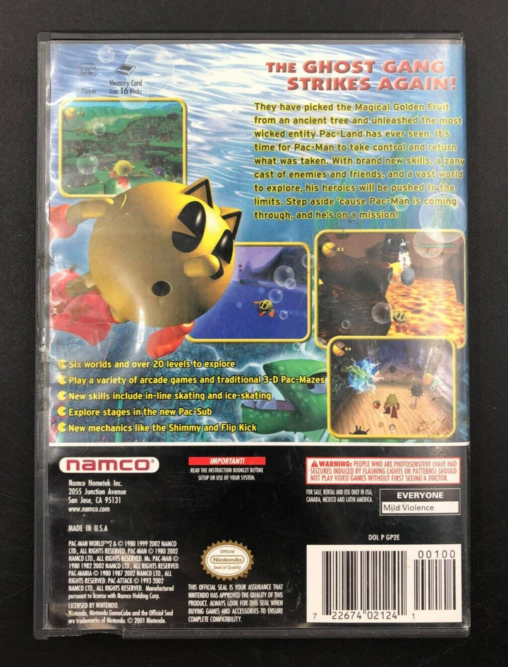 Pac-Man World 2 Nintendo GameCube w/ Manual