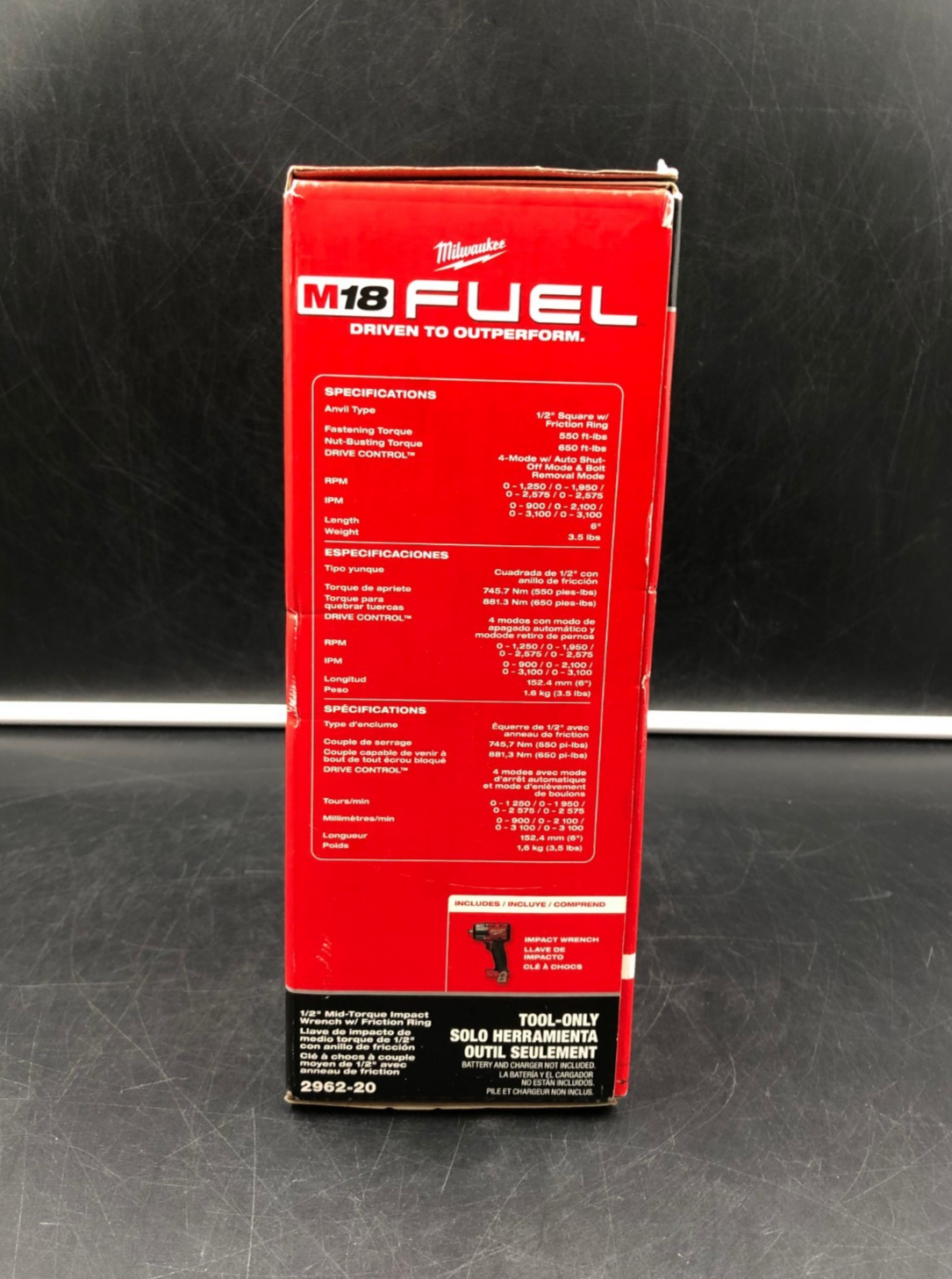 Milwaukee 2962-20 M18 Fuel 1/2" Mid-Torque Impact Wrench w/ Friction Ring - NEW