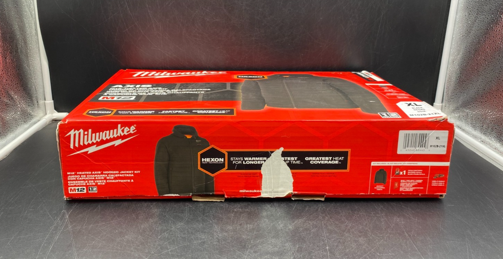 Milwaukee M102B-21XL Axis M12 Heated Axis Hooded Jacket Kit Size XL NEW OPEN BOX