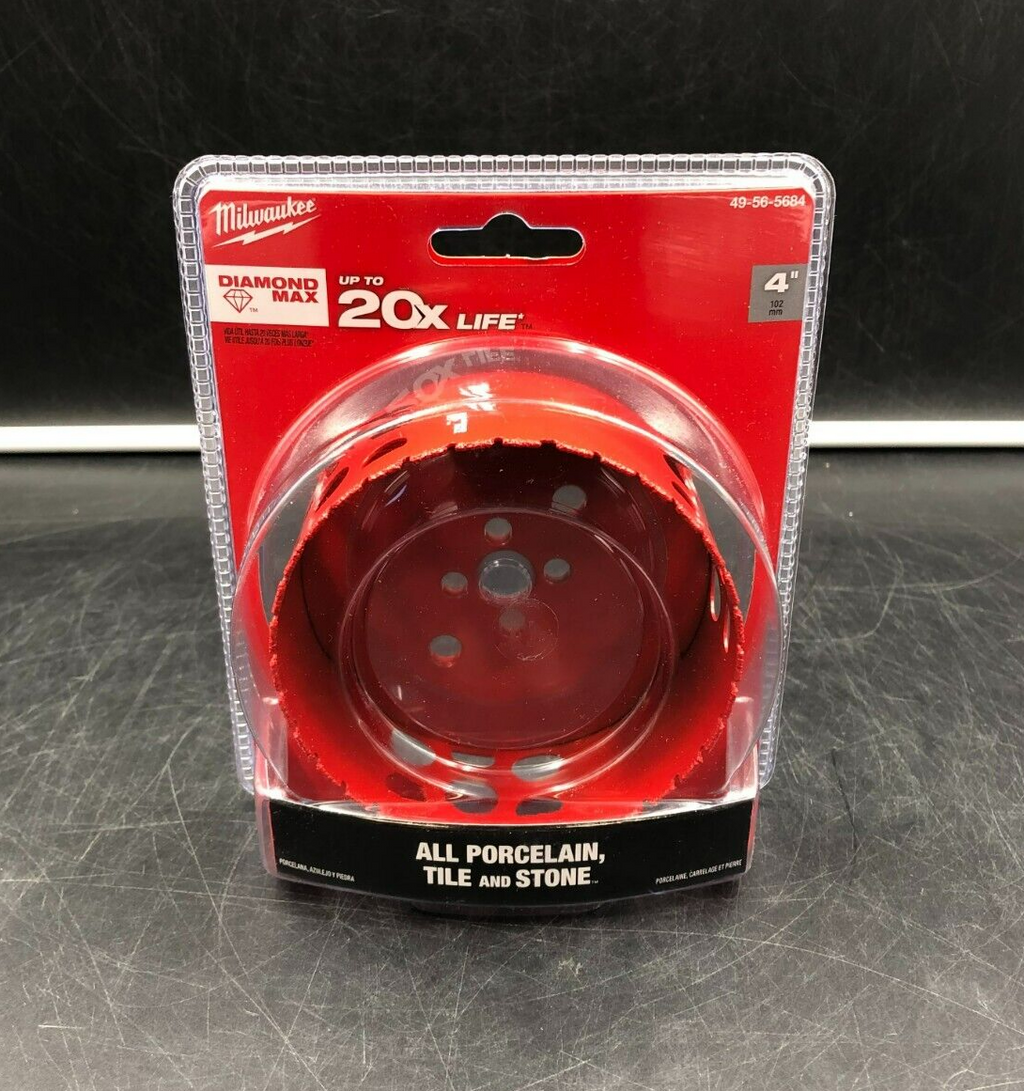 Milwaukee 49-56-5684 4" Diamon Max Hole Saw Cup for Porcelain, Tile, Stone - NEW