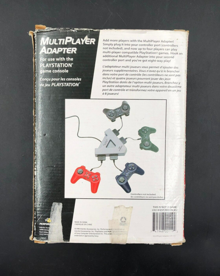 Performance MultiPlayer Adapter 4 Player for Sony PlayStation 1 PS1 in Box