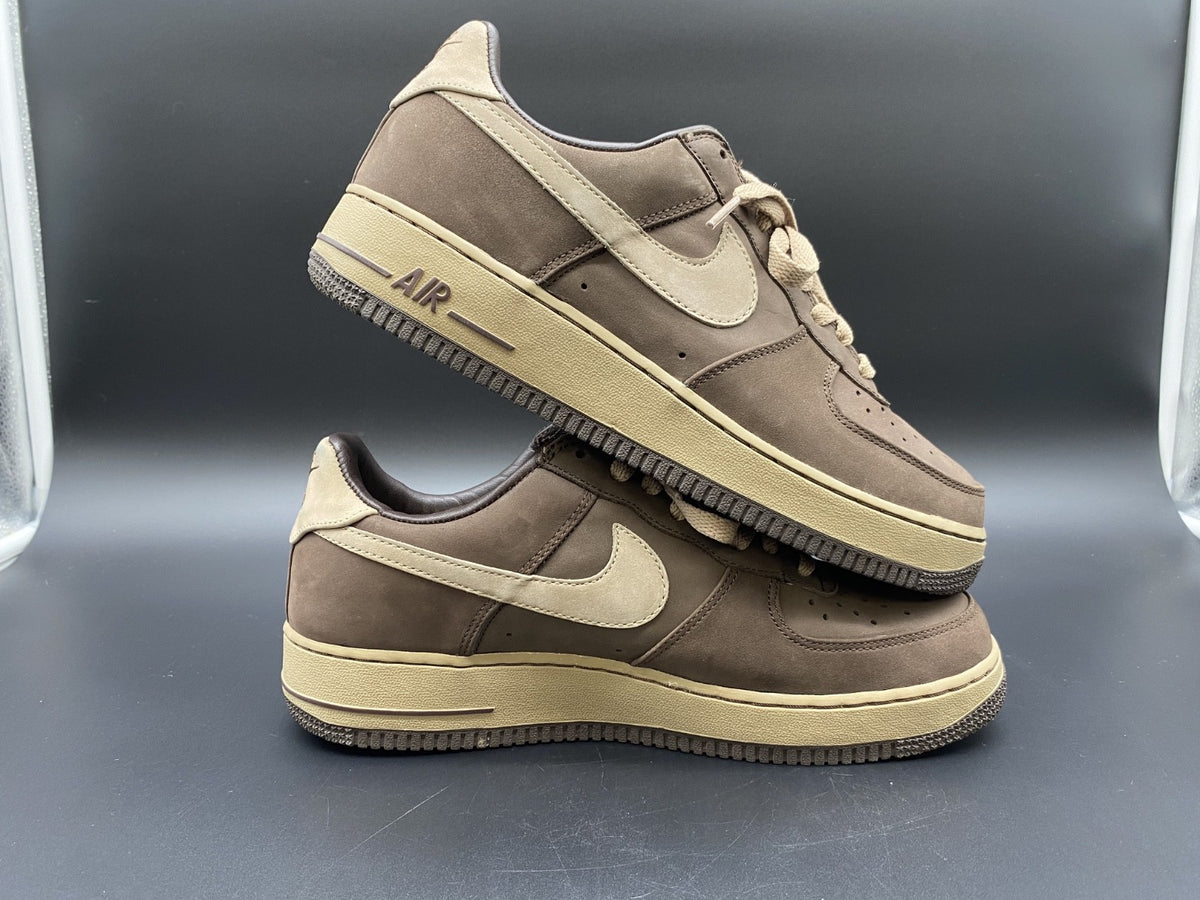 2005 *no insole* Nike Air Force 1 Mocha Chocolate Size 10 OG 309096-221