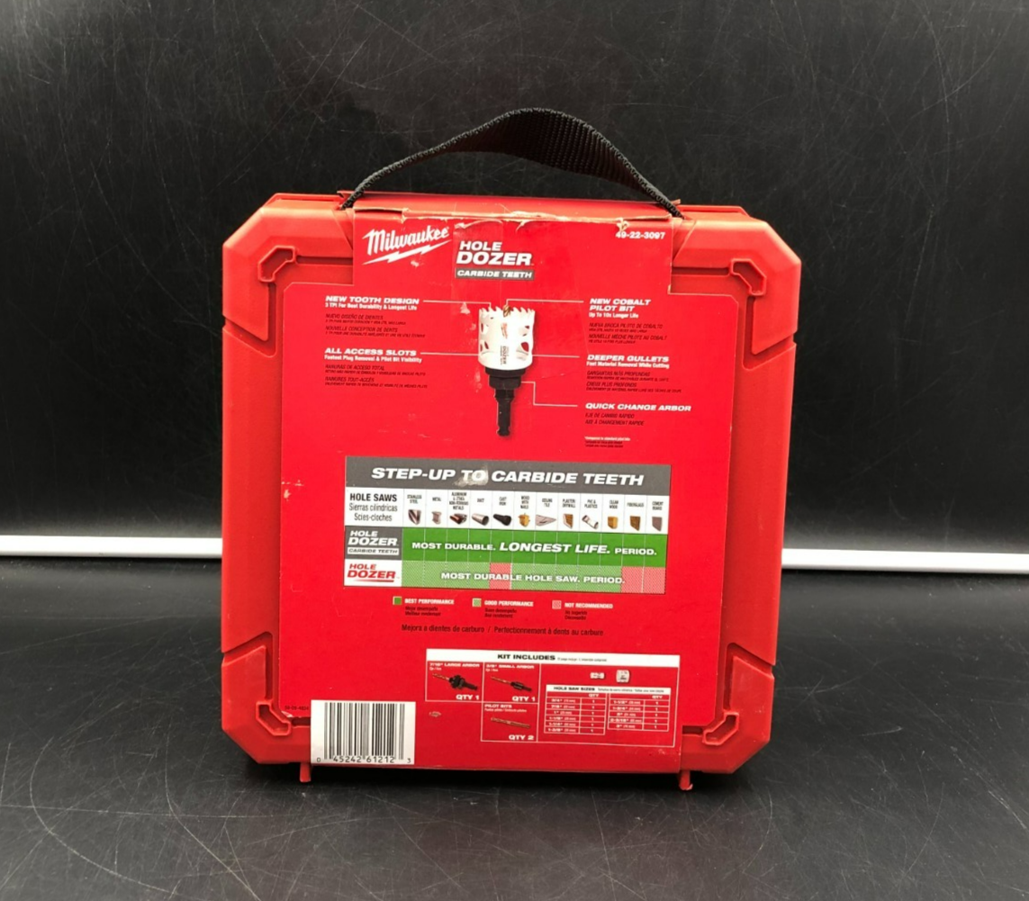Milwaukee 49-22-3097 Hole Dozer 15 pc. Carbide Teeth Hole Saw Kit - NEW OPEN BOX