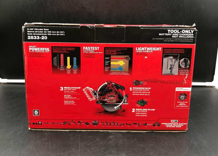 Milwaukee 2833-20 M18 Fuel 6-1/2" Circular Saw (Tool-Only) - NEW