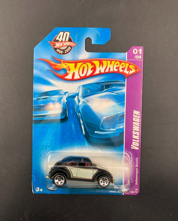 2008 Hot Wheels #129/172 Team: Volkswagen #1/4 Volkswagen Beetle Diecast - NEW