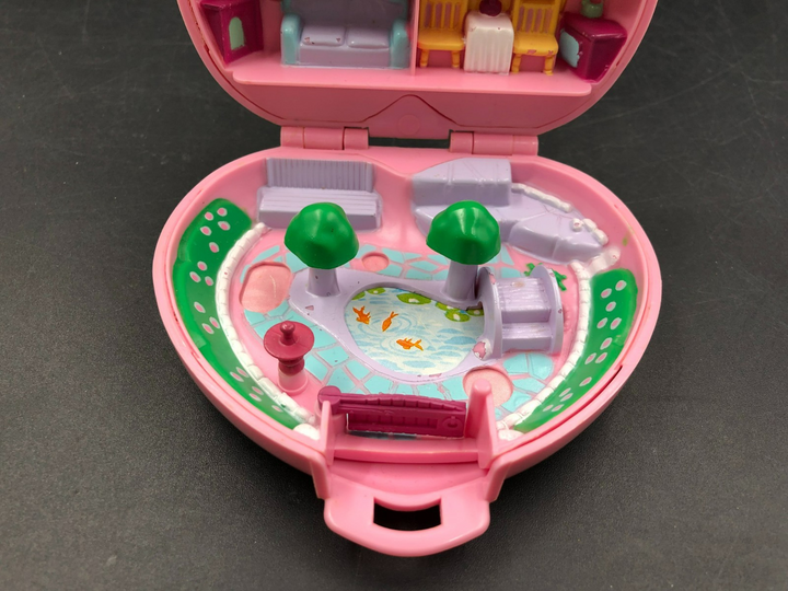 1989 Polly Pocket Pink Heart Country Cottage Playset - Bluebird - No Figures