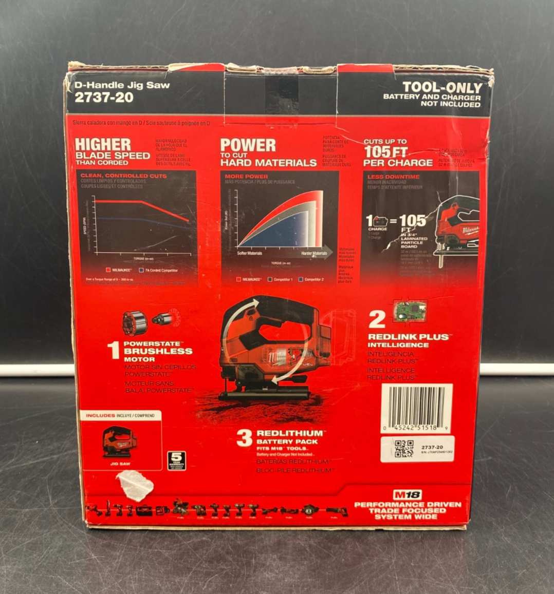 Milwaukee 2737-20 M18 Fuel D-Handle Jig Saw (Tool-Only) - NEW