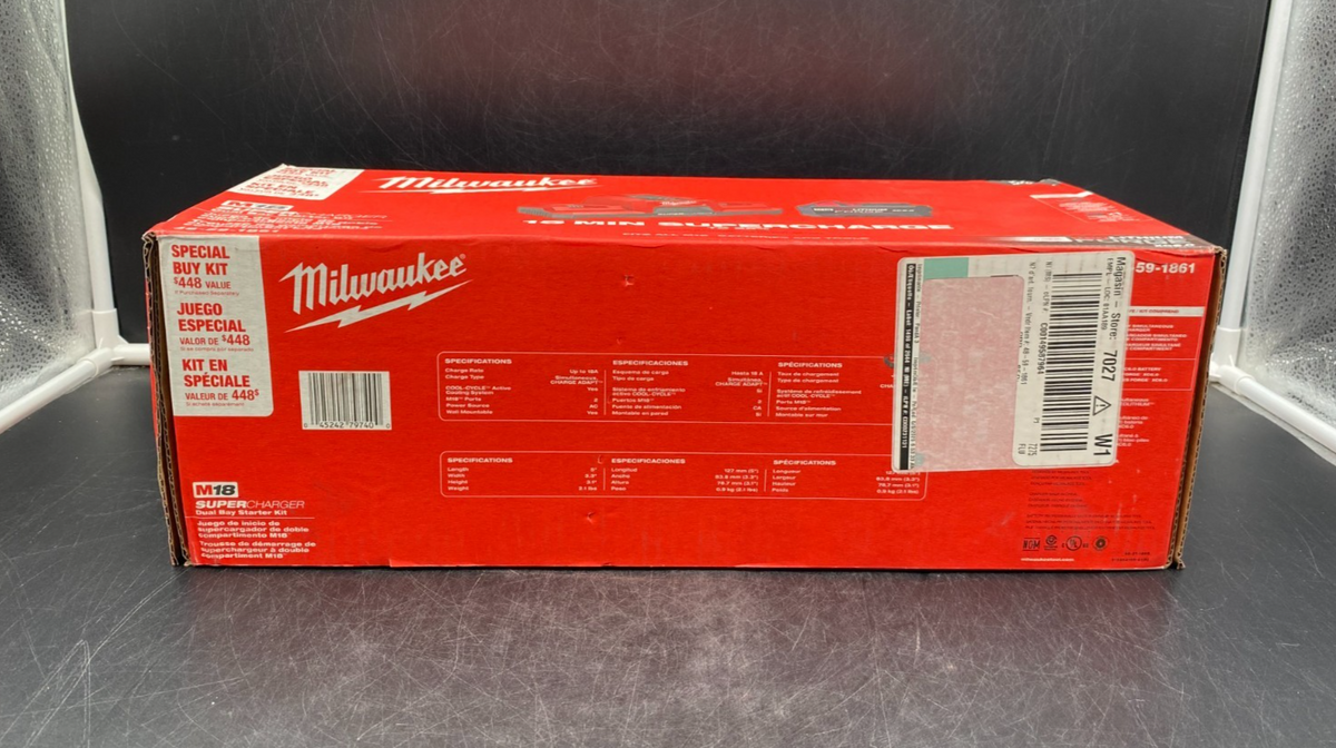 Milwaukee 48-59-1861 M18 Super Charger Dual Bay Starter Kit - NEW