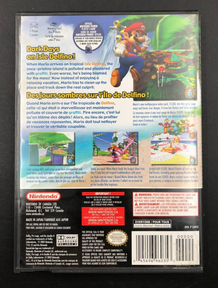 Super Mario Sunshine Nintendo GameCube w/ Manual