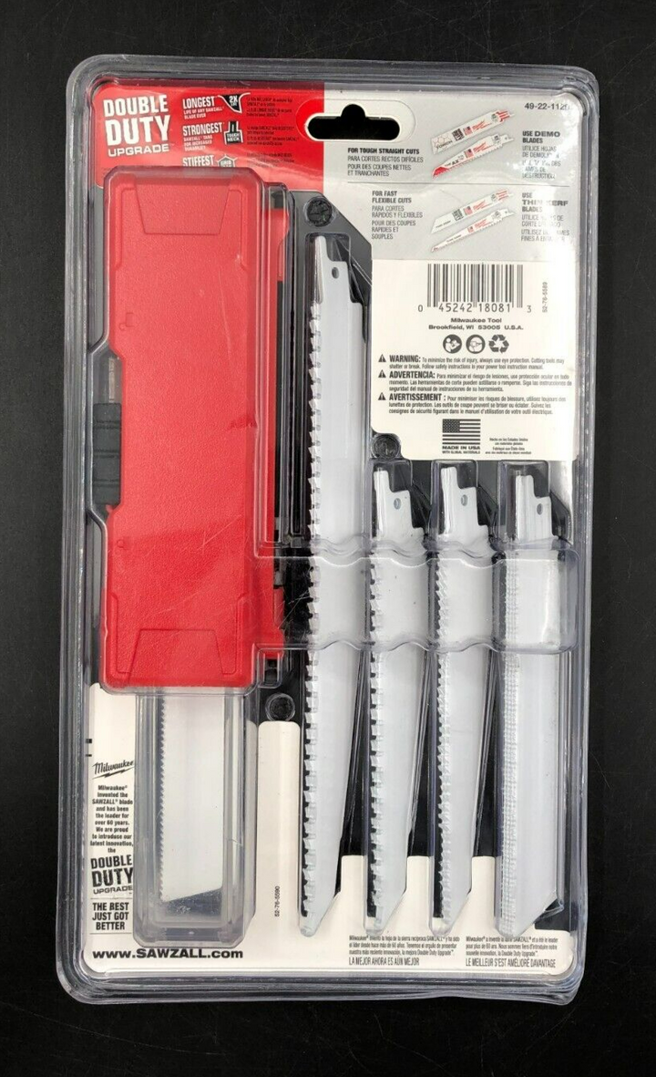 Milwaukee SAWZALL Demolition Reciprocating Blade Set - 12 Pc. (49-22-1129) - NEW