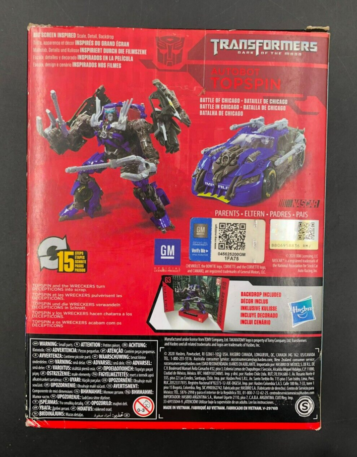 TOMY Studio Series #63 Transformers: Dark of the Moon Autobot Topspin Deluxe NEW