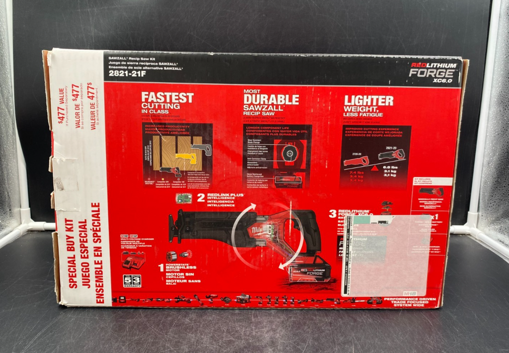 Milwaukee 2821-21F M18 Fuel Sawzall Reciprocating Saw Kit - NEW OPEN BOX