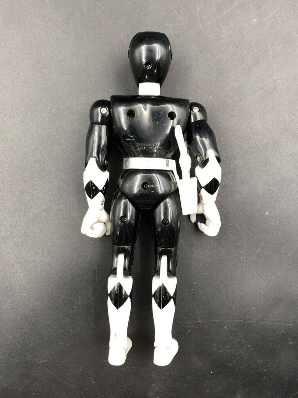 1993 Bandai Mighty Morphin Power Rangers - 8" Black Ranger Action Figure w/ Gun