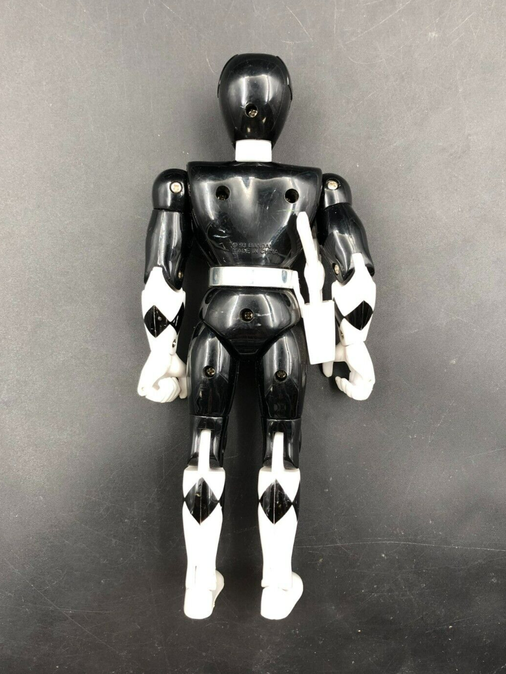 1993 Bandai Mighty Morphin Power Rangers - 8" Black Ranger Action Figure w/ Gun