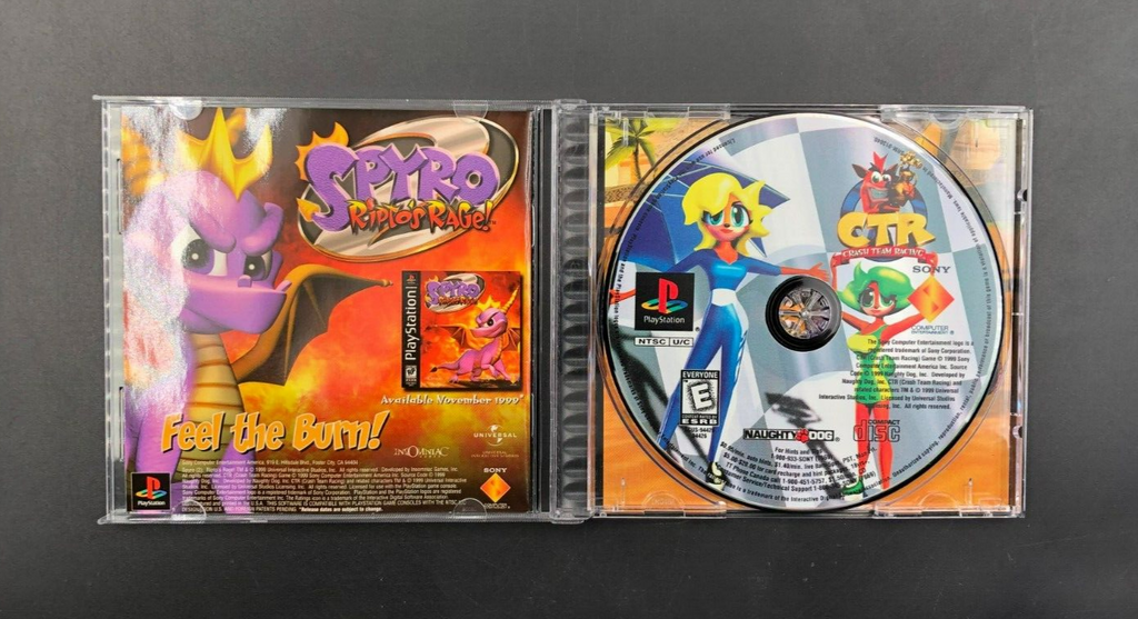 CTR: Crash Team Racing (Sony PlayStation, PS1) in Case w/ Manual