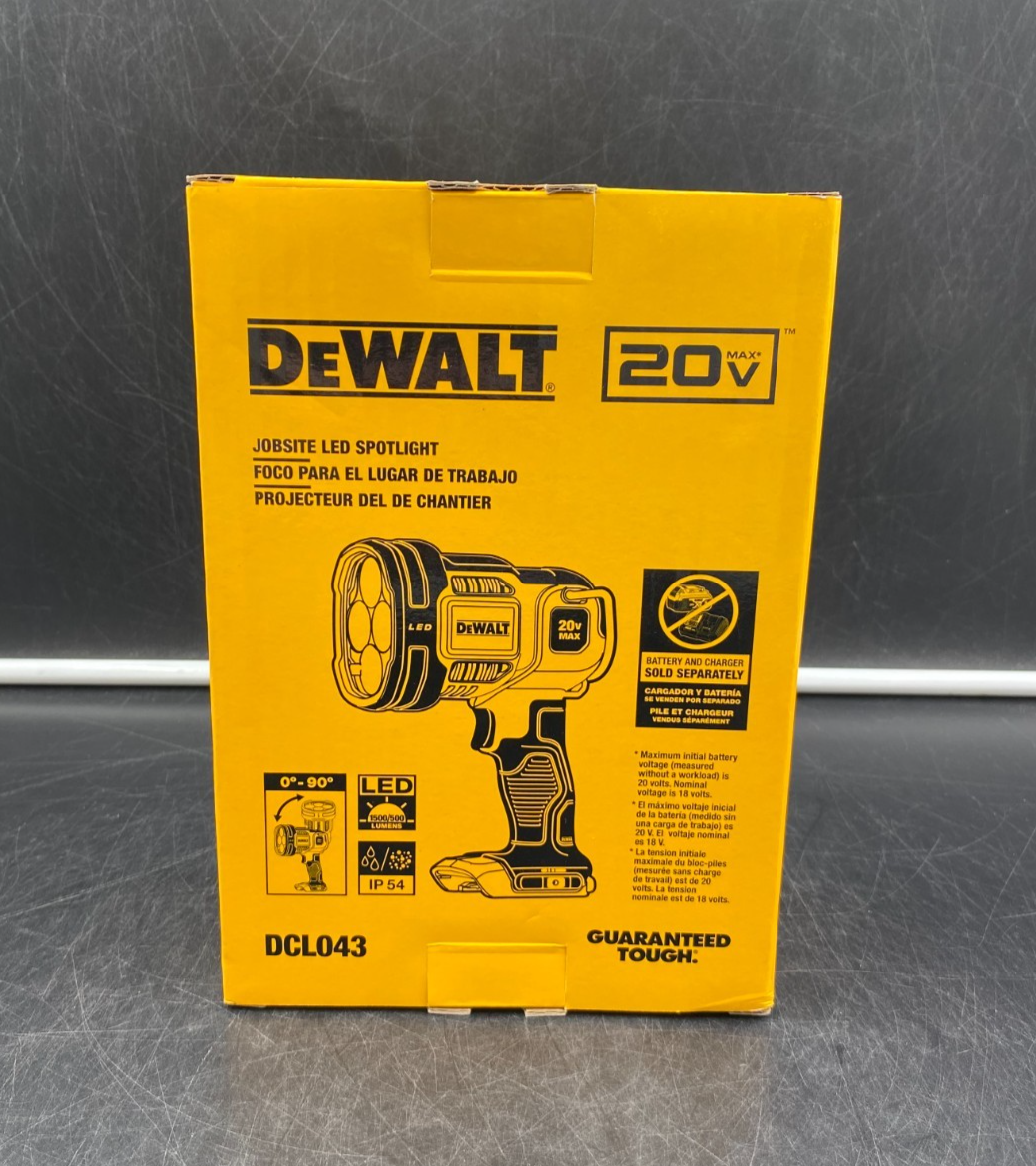 DeWalt DCL043 20V Max Jobsite LED Spotlight (Light-Only) - NEW OPEN BOX