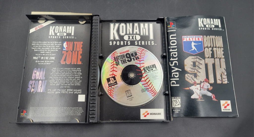 PLAYSTATION 1 - LONG BOX GAME: MLB BOTTOM OF THE 9TH  *USED, SEE PICS & DETAIL*