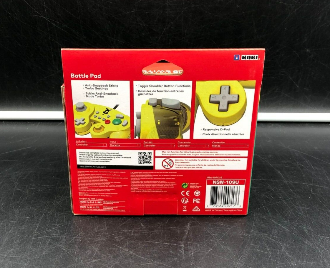 Hori Nintendo Switch Wired Pokemon Pikachu Yellow Battle Pad Controller - NEW