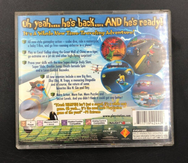 Crash Bandicoot 3 Warped Sony PlayStation 1