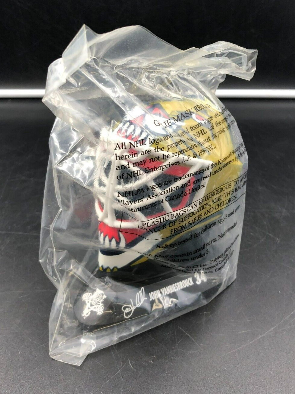 1996 McDonalds NHL Panthers John Vanbiesbrouck Autographed Goalie Mask - NEW