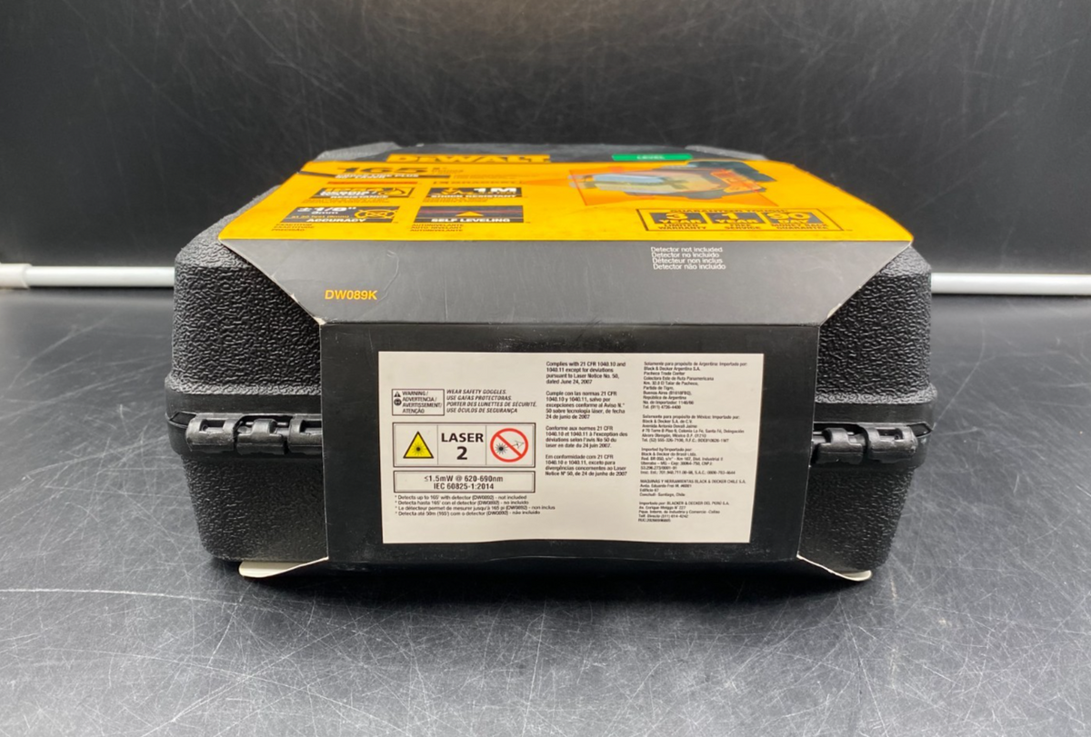DeWalt DW089K 165' / 50m Cross Line Plus 90 Degree Red Laser Level - NEW
