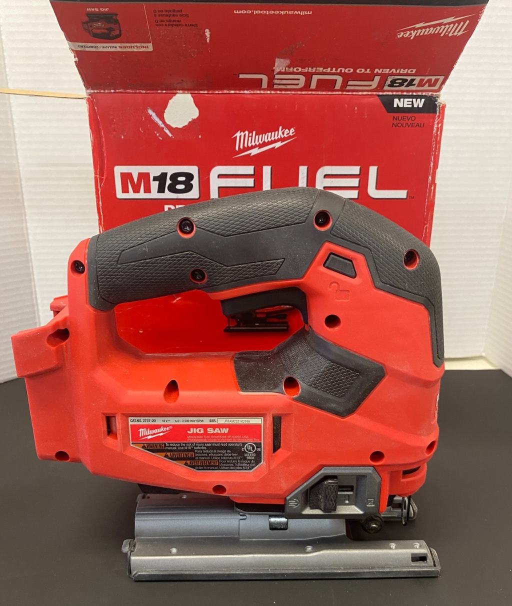 MILWAUKEE M18 FUEL D-HANDLE JIG SAW w/Box 2737-20 *USED, SEE PICS*