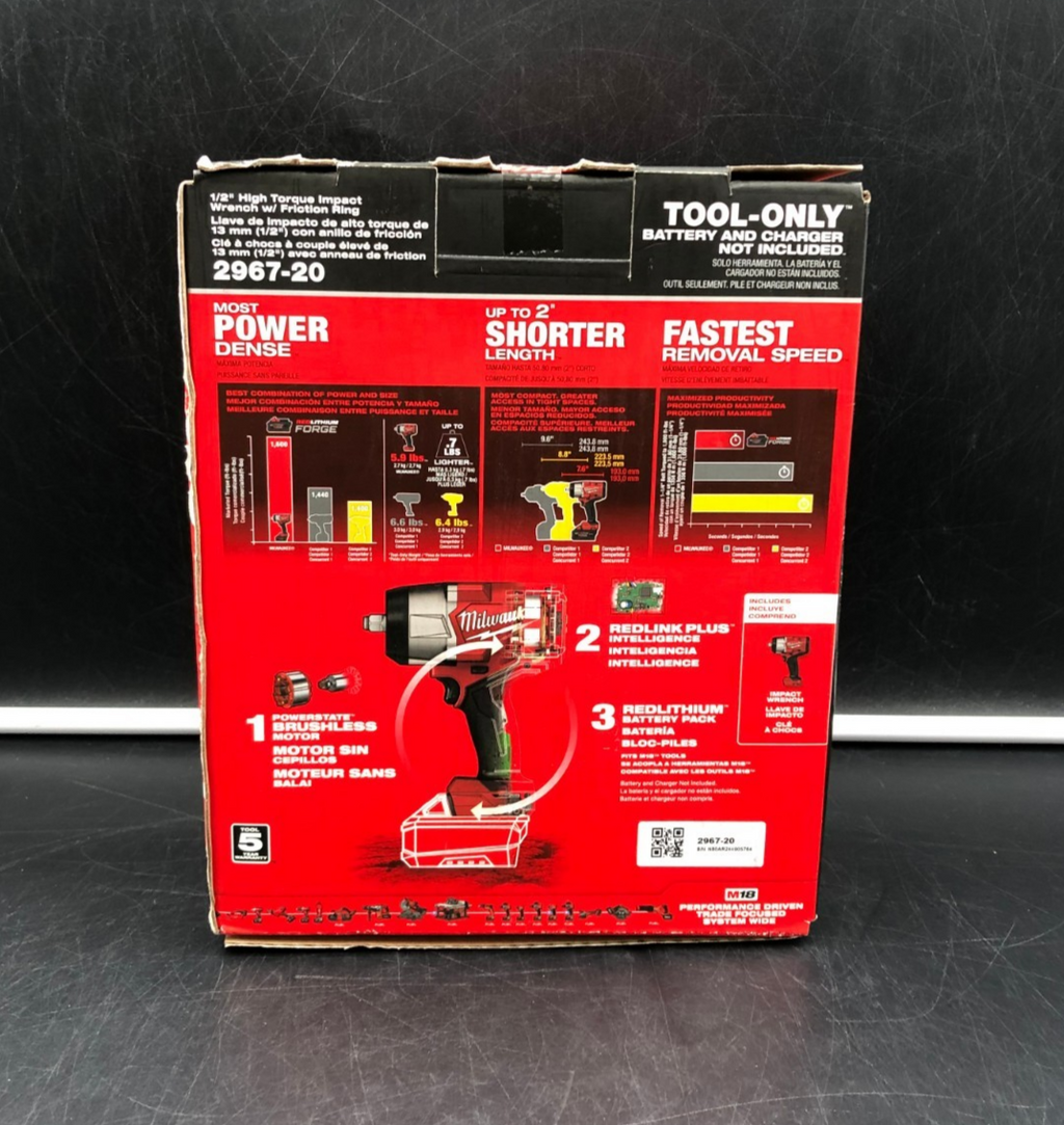 Milwaukee 2967-20 M18 Fuel 1/2" High Torque Impact Wrench (Tool-Only) - NEW