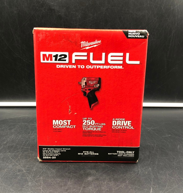 Milwaukee 2554-20 M12 Fuel 3/8" Stubby Impact Wrench (Tool-Only) - BRAND NEW