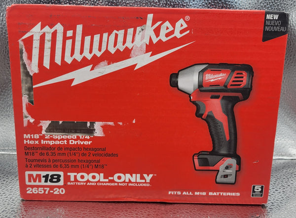 MILWAUKEE M18 2 Speed Hex Impact Driver 2657-20 *BRAND NEW*