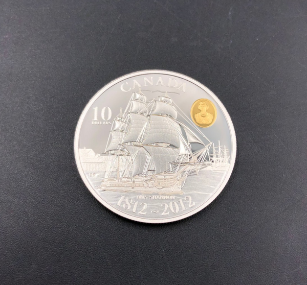 1812-2012 $10 HMS Shannon Silver Canada 10 Dollars Coin Queen Elizabeth II